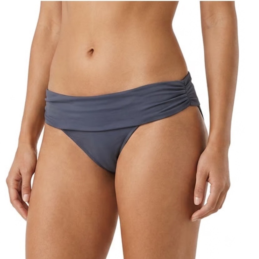 Victorias Secret Dark Gray Fold Over Bikini Bottom Swim Briefs Large